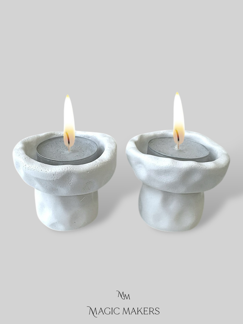 Подсвечник Грибок "из глины" (имитация), 2 шт