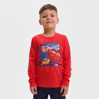 Лонгслив для мальчиков "Тачки" Disney, р. 86-92, красный 7354386