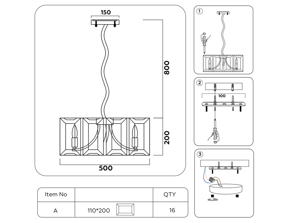 Ambrella Подвесная люстра с хрусталем Traditional TR5149