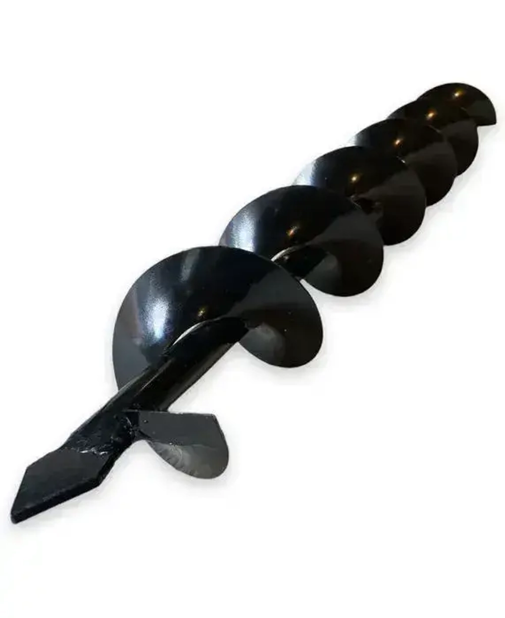 Шнек для мотобура однозаходный по грунту, с несъемными ножами/ Диаметр 200 мм/ Принадлежности для инструментов