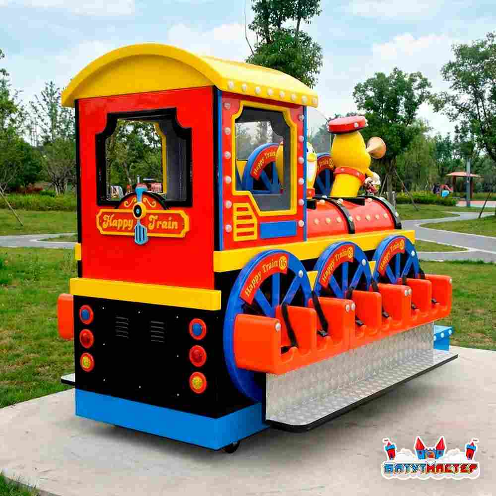 Летающая скамейка «Паровозик», 12 мест,  4,35×1,98×3,5 м