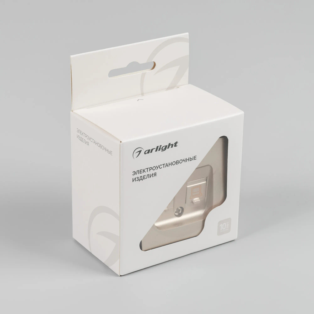 Механизм компьютерной розетки двойной SCT-MPC2-PL-GD-V (RJ-45, CAT6) (Arlight, -) 049850