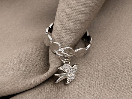 Кольцо-основа "Монетки" 5мм, с петелькой