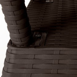 Набор садовой мебели RATTAN стол круглый + 2 кресла, Цвет: Коричневый.