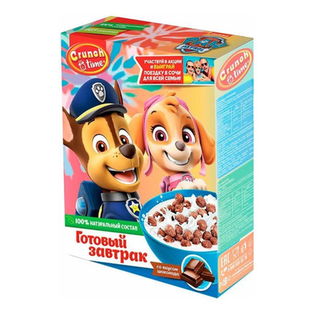 Готовый завтрак Crunch Time щенячий патруль 170 гр