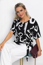 Блуза Аделаида (черная) Б13599-25М LT Collection