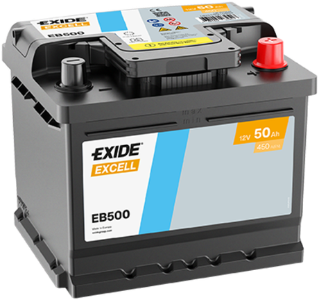 EXIDE - EB500-EXI - Starter Battery - Povrat artikla narucenog iz Njemacke nije moguc.