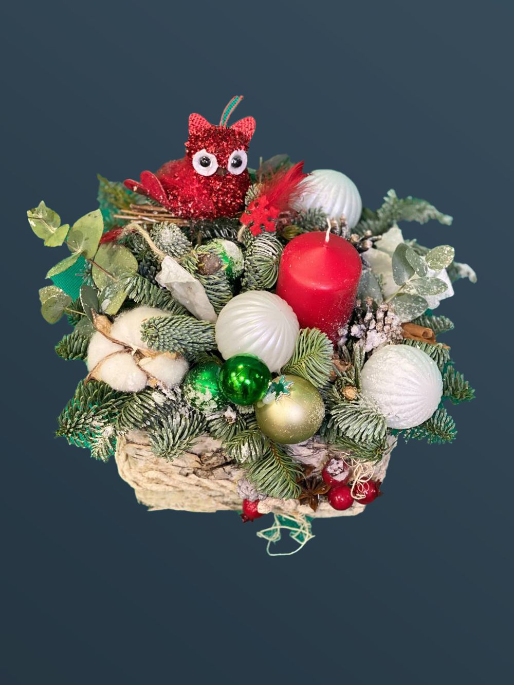 Новогодняя корзинка с Совой