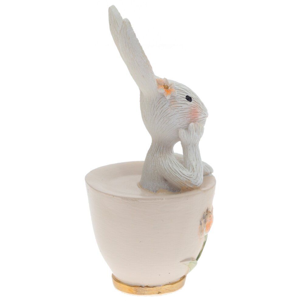 GAEM Фигурка декоративная "Заяц в чашке", L6,5 W5 H10 см