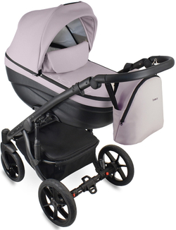 Детская коляска Bexa Ideal Eco 2 в 1 IE07 черный+пудра кожа