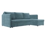 Диван угловой Слим правый угол, Бирюзовый, Велюр, 119967