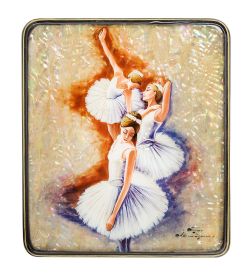 Народные промыслы ШК-55/ 74 Шкатулка «Балет» исп. Земина