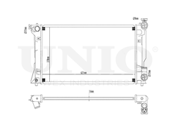 Радиатор охлаждения двигателя UNIO RAD-10054