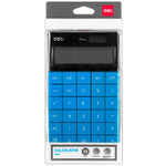 Калькулятор настольный DELI "1589" 12 разрядный, 166х104х15  мм, синий