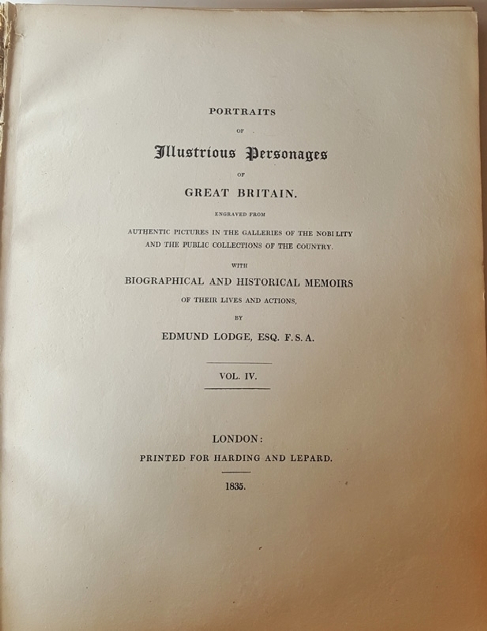 "Portraits of Illustrious Personages of Great Britain"  Edmund Lodge. 1835г.