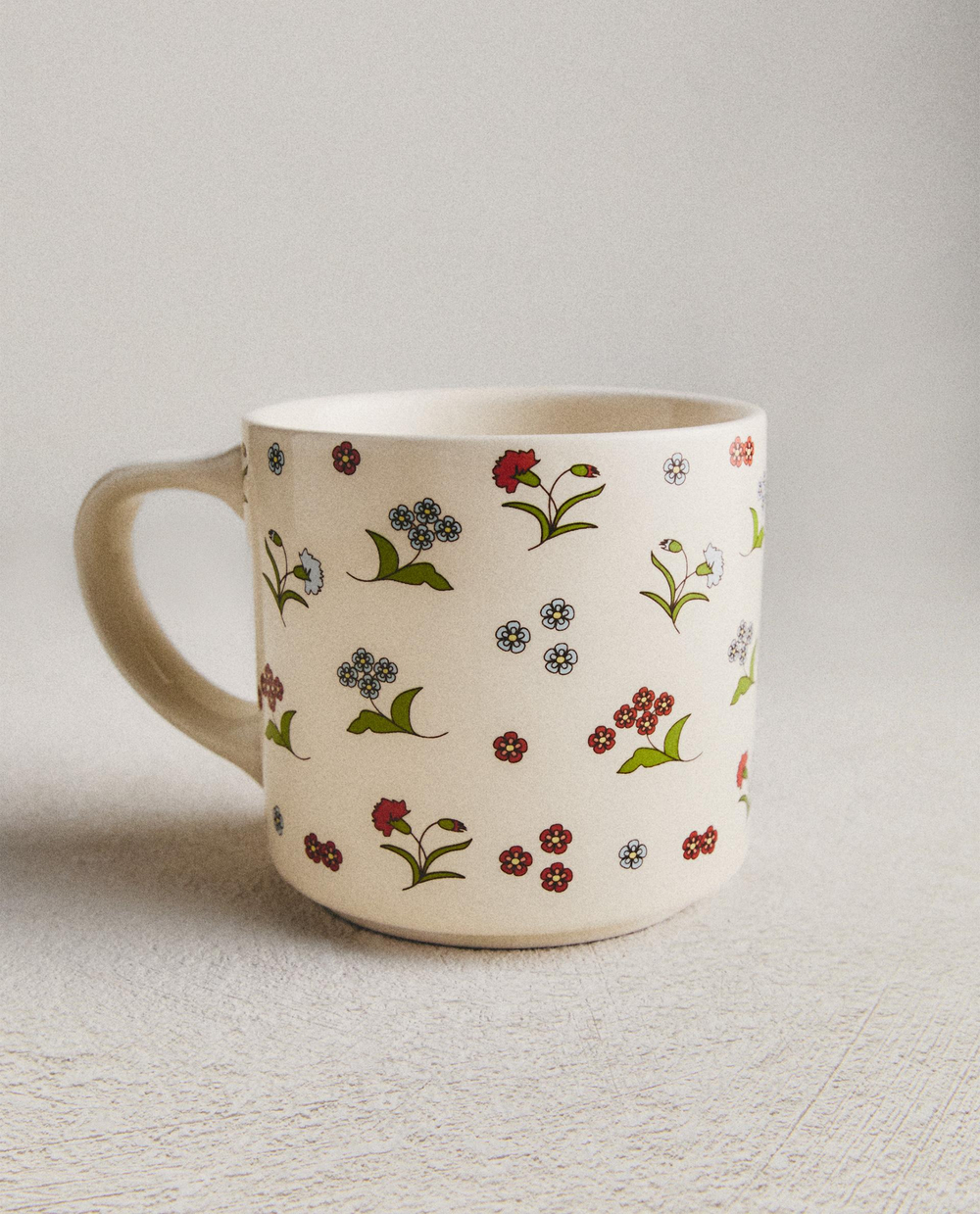 Zara Home кружка из каменной керамики, цвет разноцветный, 12.8 см