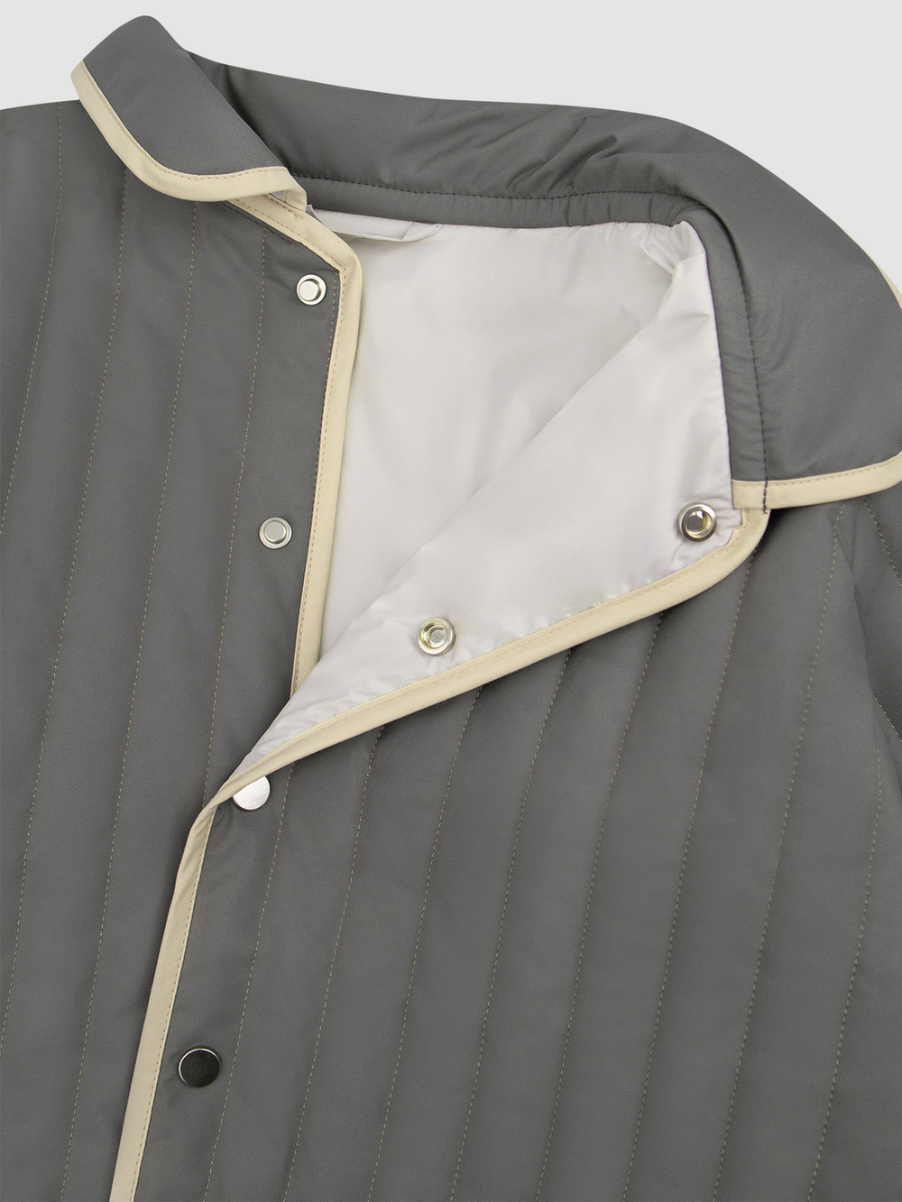 Куртка стёганая двухсторонняя Mjölk Grey/White Grey