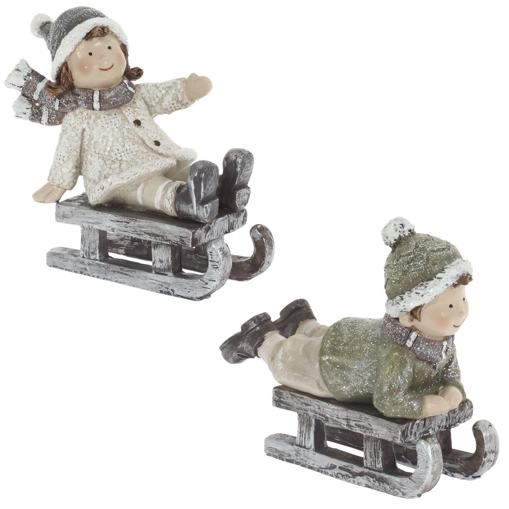 GAEM Фигурка декоративная "Мальчик/Девочка", L11 W5 H11 см, 2в.