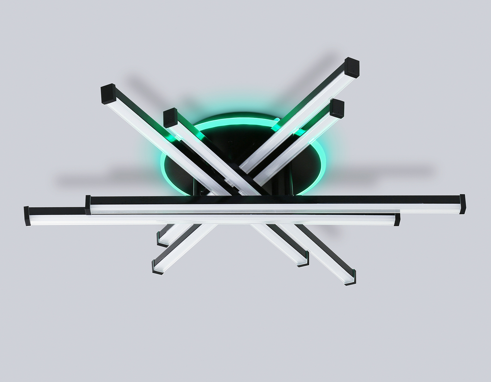 FL6272 BK черный 76W 3000K-6400K+RGB 700*615*135 (ПДУ ИК)