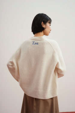 Пуловер Zoe из кашемира с мериносом молочного цвета ПРЕДЗАКАЗ