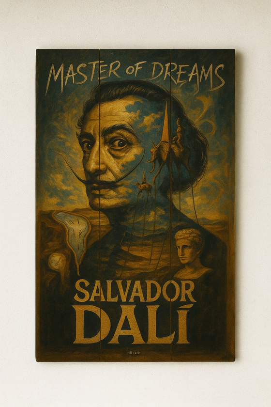 Картина на доске "ДАЛИ" печать ДТФ