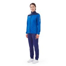 Костюм спортивный жен. MIKASA MT755/751-0100-L, р. L, 100% полиэстер, сине-темносиний