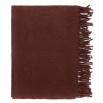 Плед мохеровый шоколадного цвета из коллекции essential, 130х180 см