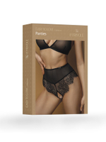 Трусики с завышенной талией из тонкого французского кружева шантильи