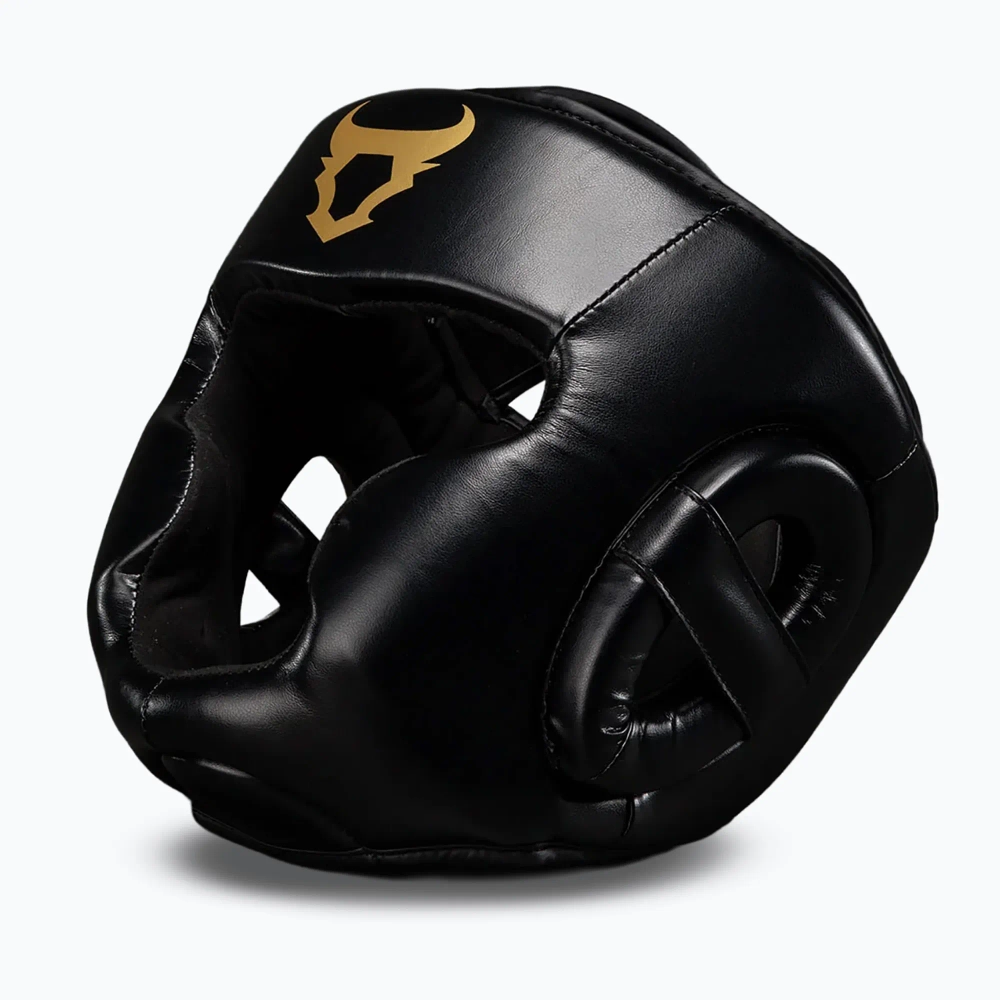 Боксёрский шлем Venum Ringhorns Charger Headgear black/gold