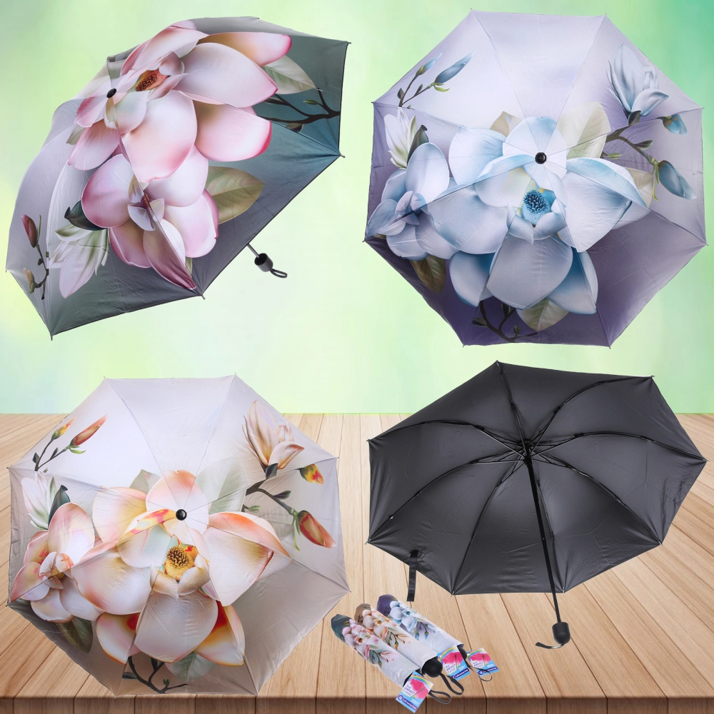 Зонт механический ветроустойчивый, матовая ручка «BESTzontik - Monako», микс 4 дизайна, длина 25см, d-110см