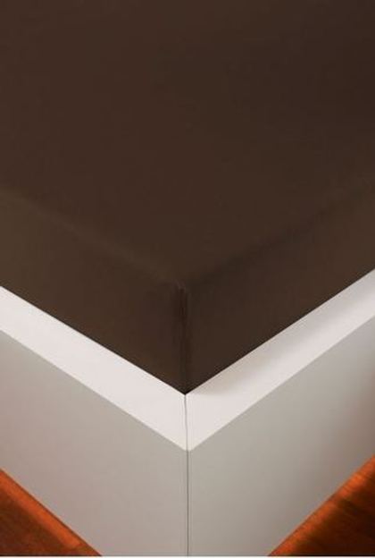 Простыня 180/200х200 Bellana DeLuxe J57BL 343 schoco темно-коричневый