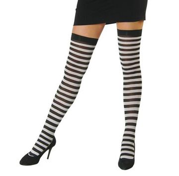 Чулки карнавальные "Зебра" черная полоса (размер 2-3)