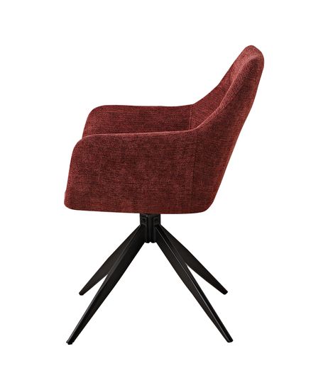 Стул обеденный поворотный Eva винно-красный рогожка 