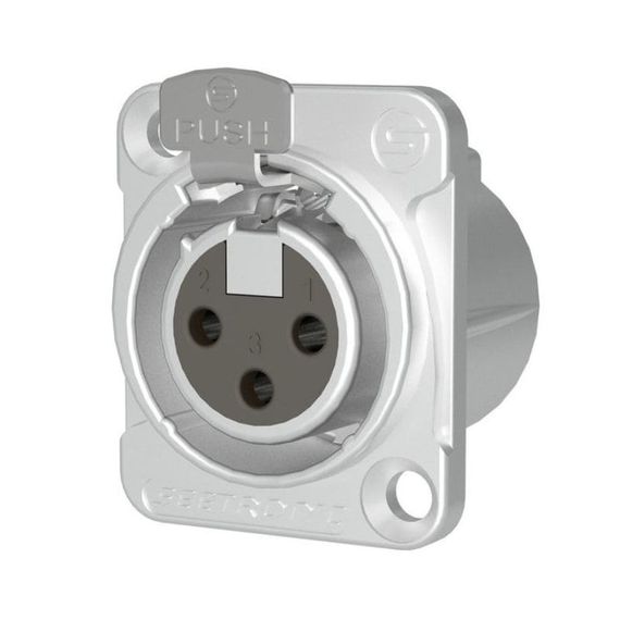 Seetronic MJ3F2C Панельный разъём XLR тип D, "папа", 3-контактный