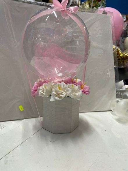 Бокс с мыльными цветами и мини шаром Бабл