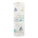 SwaddleDesigns SDM-1031WMT Пеленка муслиновая - Watercolor Mountains & Trees - In the Wild