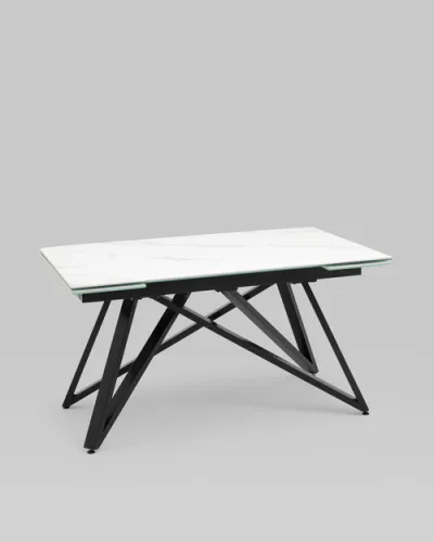 Стол обеденный Канкун раскладной 140-180*90 керамика белый