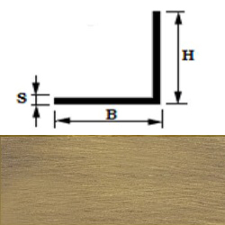 Латунный уголок равносторонний PА, антик