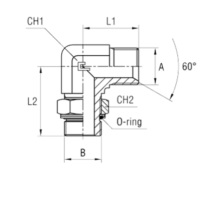Штуцер FRG90 BSP 1" BSP 3/4"