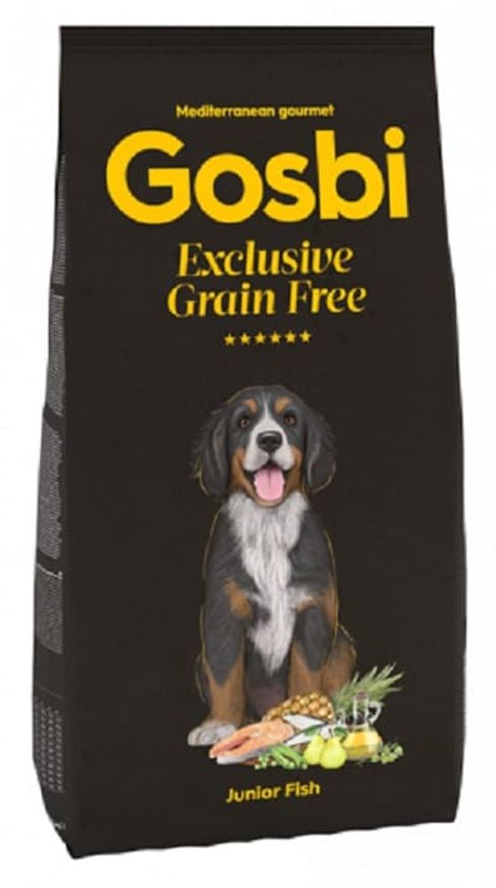 Gosbi 12кг беззерновой корм для щенков сред. и круп. пород с рыбой