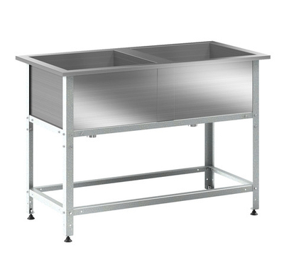 Ванна моечная ВМЭ-2/530 (1260х630х850, размер мойки 530х530х300)