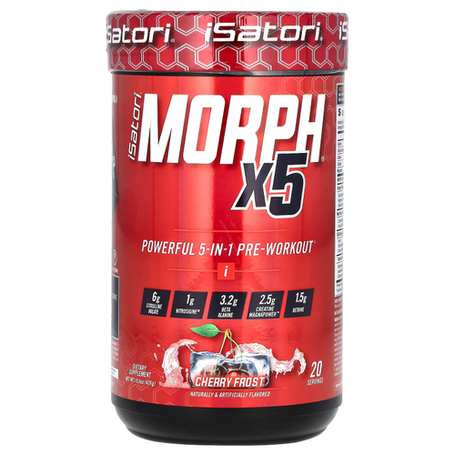 Isatori, Morph x5, предтренировочный комплекс, со вкусом вишни, 426 г (15 унций)