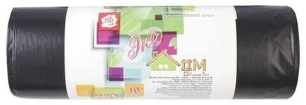 Мешки для мусора "Концепция быта Экодом", 30мкм, 180л, 10шт. в рулоне черные