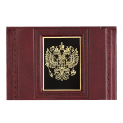 Ежедневник А5 «Герб-1» с накладкой из стали