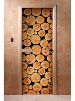 Дверь для бани и сауны СПИЛЫ, 190*70см, 6мм