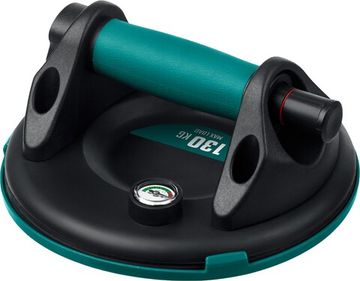 KRAFTOOL SPG-200 d - 200 мм, макс 130 кг, манометр, Вакуумная присоска (33256-20)