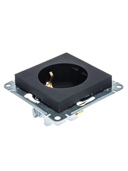 Розетка 1-м СП AtlasDesign 16А IP20 с заземл. механизм карбон SE ATN001043 9шт