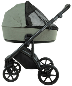 Детская коляска Roan Bass Next 2.0 3 в 1 с автокреслом Tutis Elo Lux EduSky Black BSN/43/2 Sage Green/Black/руч.Black
