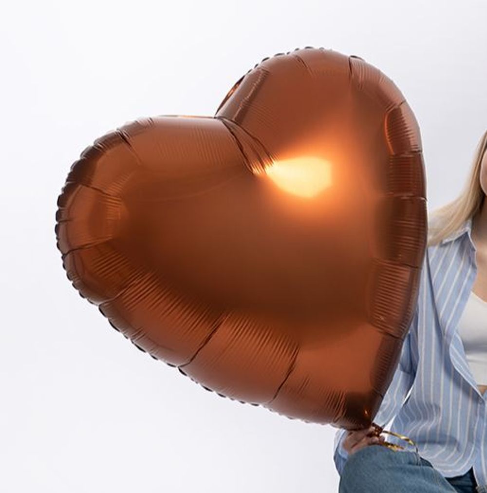 Ag Шар 36'' / 91 см сердце, Терракота, Бохо (БГ-150) 