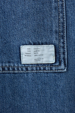 ZARA СВОБОДНАЯ ДЖИНСОВАЯ РУБАШКА, ВЫЦВЕТШИЙ СИНИЙ